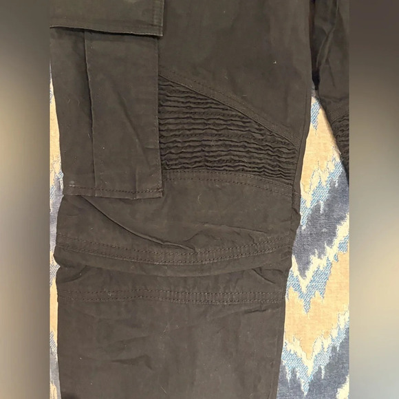 Balmain NWT black distressed zipper detail pants size 46 silver hardware $1500 - Picture 14 of 16